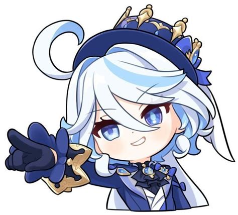 An Anime Character With White Hair And Blue Eyes Holding A Cookie In