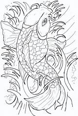 Koi Tattoo Japanese Fish Flash Coloring Pages Drawing Tattoos Adults Designs Drawings Deviantart Adult Sheets Psychedelic Colouring Ink Mark Carp sketch template