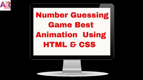 Number Guessing Game Best Animation Using HTML CSS YouTube