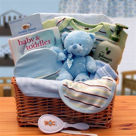 Shop now with uk and worldwide delivery options. Organic New Baby Boy Gift Basket | AAGiftsandBaskets.com