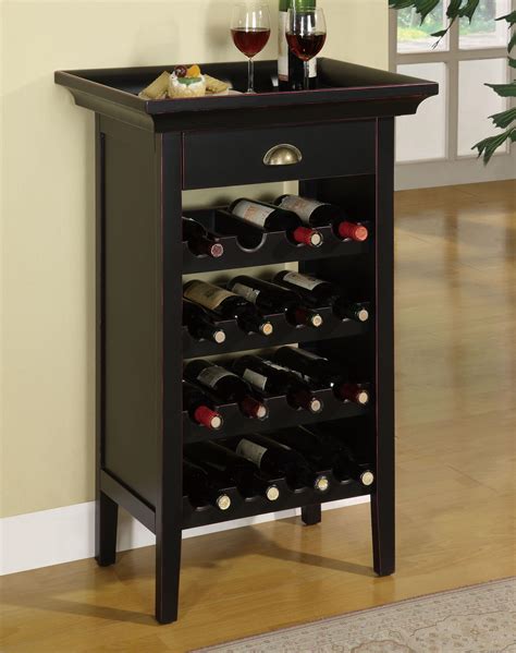 Powell Contemporary Merlot 502 426 Stylish Wooden Wine Cabinet