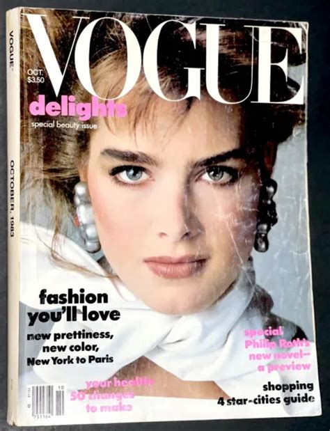 Us Vogue Magazine October 1983 Helmut Newton Brooke Shields Sigourney