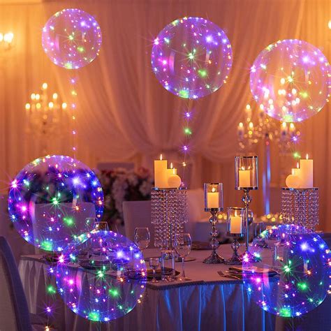 Buy 45 Pack Led Bobo Balloons 20 Inches Light Up Balloons Clear Helium