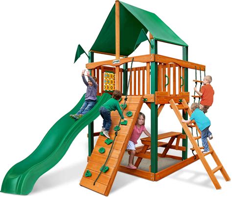 Gorilla Playsets 01 0061 Ts 1 Chateau Tower Wooden Swing