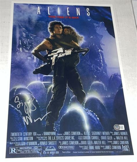 Sigourney Weaver Signed Autograph New Aliens Bold 12x18 Poster Photo