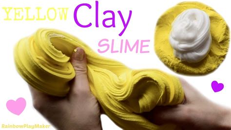 Diy Yellow Butter Slime Recipe Model Magic Clay Mixing How To Video