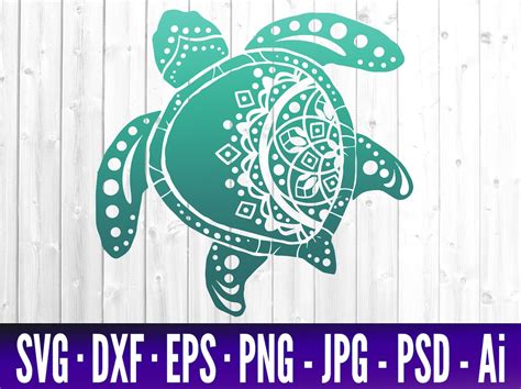 Mandala Sea Turtle Svg Svg Design File Free Svg Cut Files For