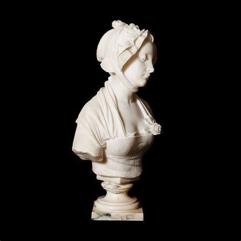 French Antique Marble Bust Of A Maiden By Eugène Laurent Mayfair Gallery