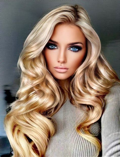 a mannequin with blonde hair and blue eyes is shown in this image