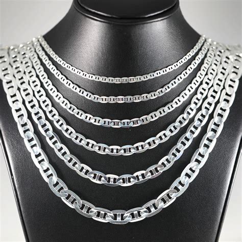 Genuine 925 Sterling Silver Mariner Link Necklaces And Chains The Gold Superstore