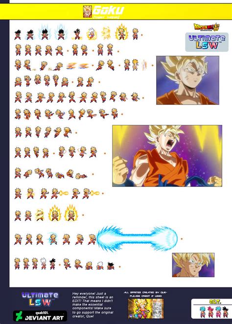 Super Saiyan Goku Whis Gi Ulsw Sprite Sheet By Songoku0911 On Deviantart