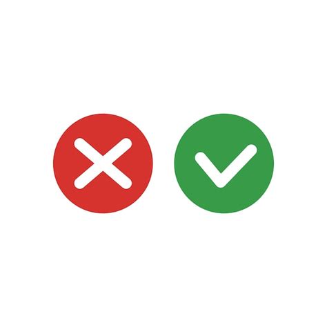 Premium Vector Check Mark And Wrong Mark Icons