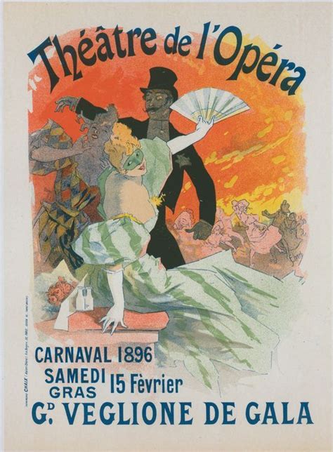 Affiche Pour Le Théâtre De Lopéra Carnaval 1896 Grand Veglione De