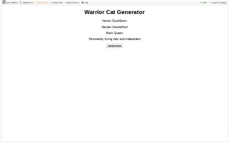 It's an incredibly popular universe with a vast community of fan fiction authors behind it. Warrior Cat Generator ― Perchance