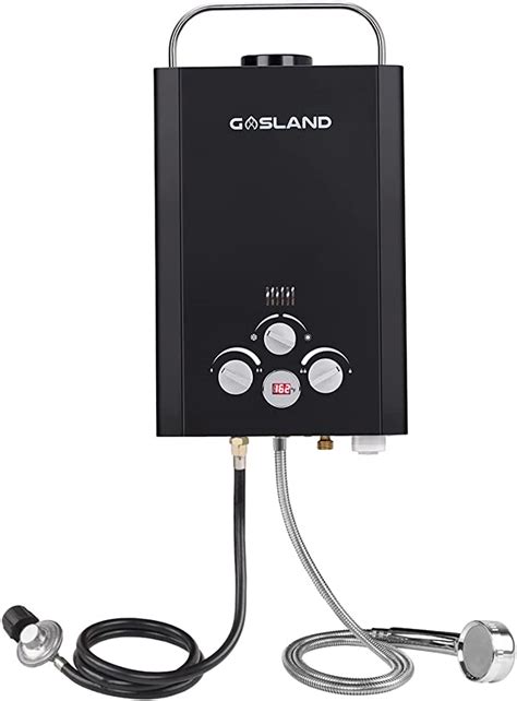 Gasland Black Propanetankless Water Heater 6l 1 58 Gpm On Demand Propane Water Heater