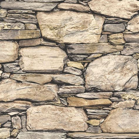 Nuwallpaper Hadrian Stone Wall Peel And Stick Wallpaper