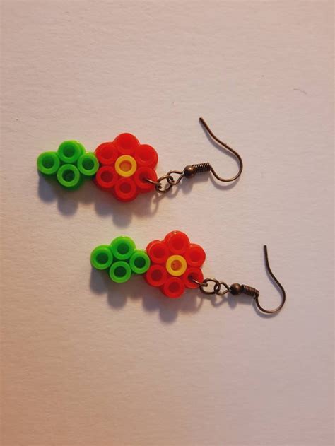 Perler Bead Earrings Etsy