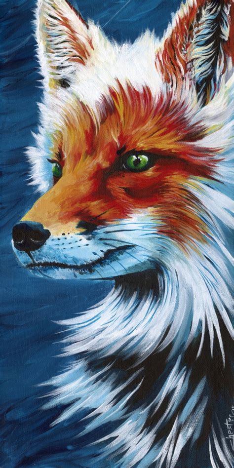 Fox Print Fox Canvas Fox Art Fox Painting Fox Wall Art Etsy