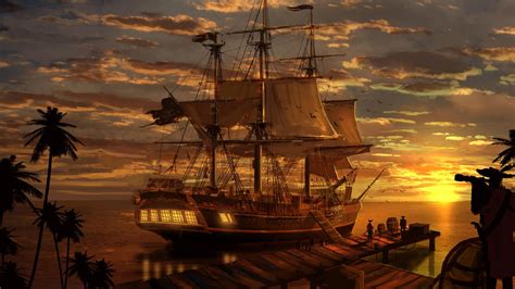 Pirate zombie shipwreck ghost ship image as lithophane. Ghost Pirate Ship Wallpaper Images | Ship paintings, Boat ...