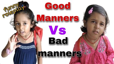 Good Manners Vs Bad Manners Funny Role Play By Amma Chitkalu Youtube