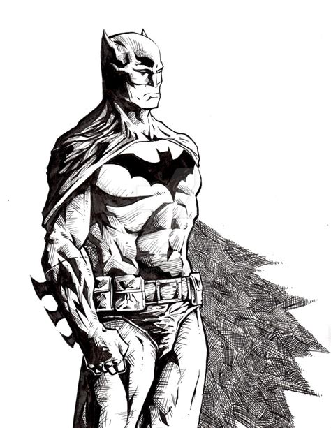 Batman Illustration Inking By Speedlightnin On Deviantart