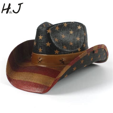 Buy Summer Straw Women Men Western Cowboy Hat With