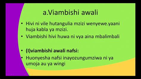 Form3 Kiswahili Lesson1 Vitenzi Youtube