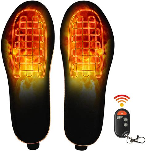 Heated Insoles Electric Foot Warmer Rechargeable With Heat Settings