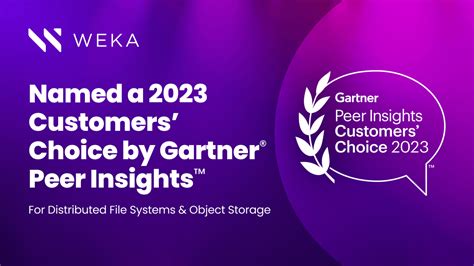 Weka Named A 2023 Customers Choice By Gartner® Peer Insights™ Weka
