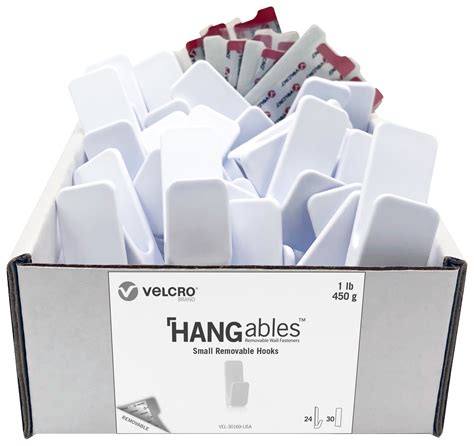 Velcro Vek30169 Hangables Removable Wall Hook 24 Pack White