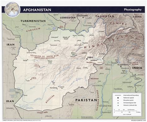 Landkarte Afghanistan Physische Karte Karten Und