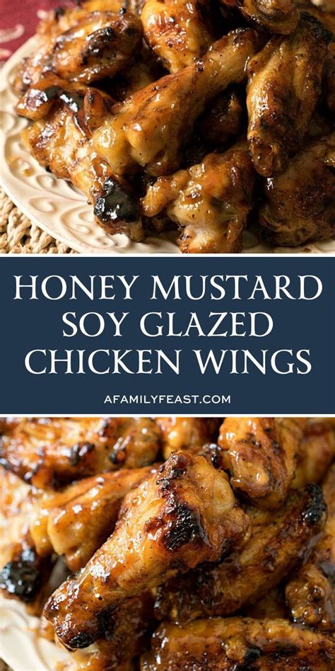 Stir well and bring to a boil over medium heat. Honey Mustard Soy Glazed Chicken Wings | Recipe | Chicken ...