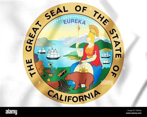 3d Seal Of California State Usa 3d Illustration Stock Photo Alamy