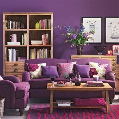 30 Living Room Purple And Grey Decoomo