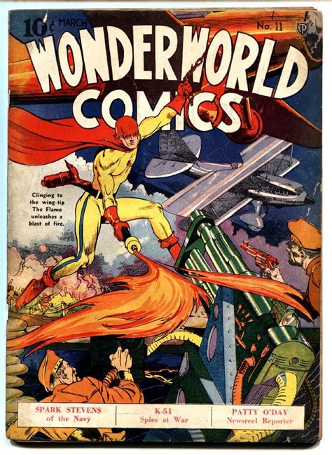 Wonderworld Comics 11 1940 Origin Of The Flame Fox Golden Age Comic