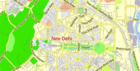 Delhi Pdf Map India Eng City Plan For Small Print Size