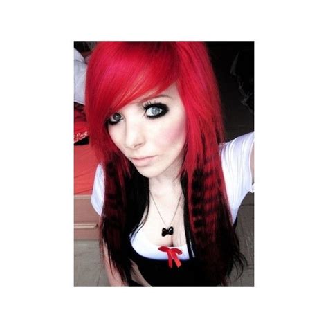 Ira Vampira Pink Orange Yellow Red Black Emo Girl Scene Queen Hair Liked On Polyvore Emo