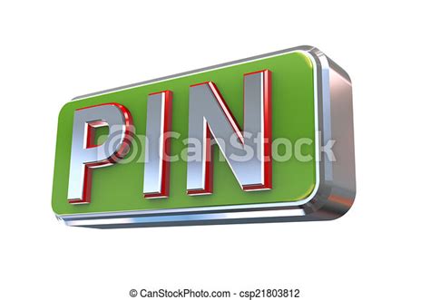 3d Design Of Pin Personal Identification Number 3d Illustration