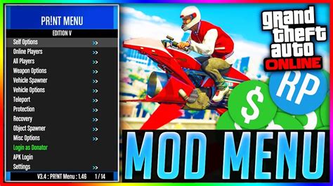 You should know that if you get mods for your xbox 1 then you're violating the rules of rockstar games. GTA 5 Online PC: 1.46 FREE MOD MENU (MONEY +RP) DOWNLOAD