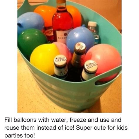 Good Idea Freeze Water In Balloons In Party Colors Frozen Water