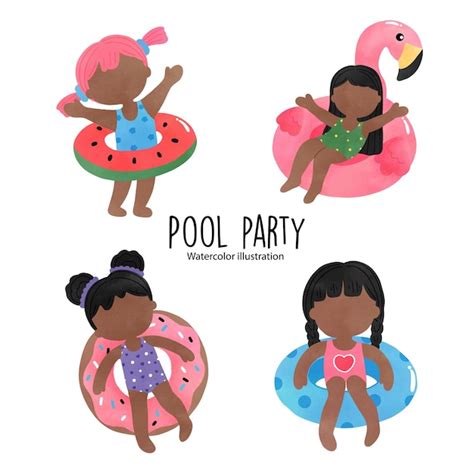 Premium Vector Pool Party Summer Vector Illustration