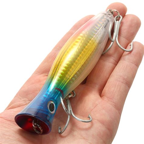 12cm 45g Large Popper Lure Artificial Seal Lure 3d Eyes Hard Popper