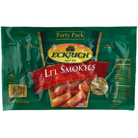 Eckrich Li L Smokies Cocktail Smoked Sausage Party Pack Oz Smoked Sausage Meijer Grocery