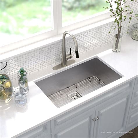 Kraus Khu32272041ss 31 Inch Undermount Kitchen Sink And Faucet Combo