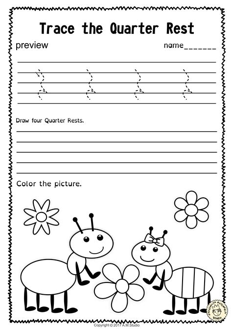 Rest And Notes Worksheet
