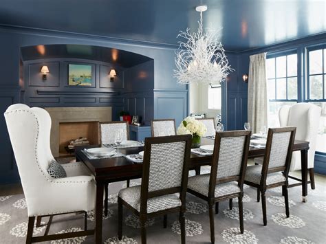 This dining room manages to be at once elegant and approachable, combining a friendly mix of details like its red brick fireplace, casual rug and refined upholstered dining chairs. 24+ Dining Room Remodel Designs | Dining Room designs ...