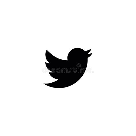 Social Twitter Bird Symbol Logo Isolated On White Background Editorial
