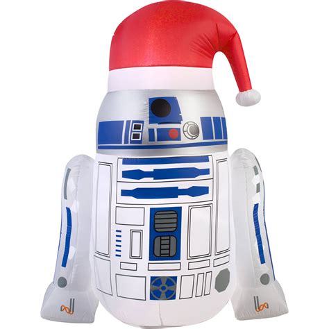 46 Airblown Inflatable R2d2 With Santa Hat Star Wars Christmas
