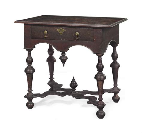 A William And Mary Mahogany And Maple Dressing Table Philadelphia