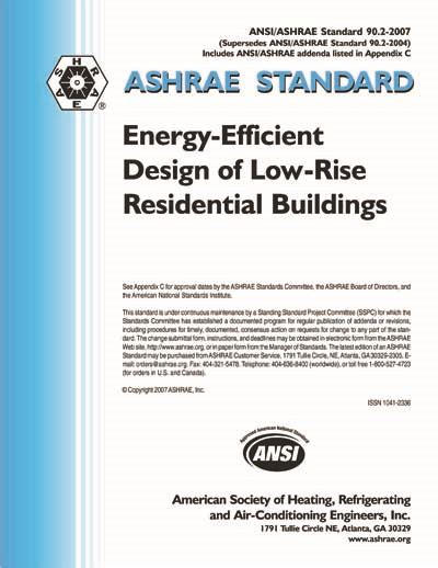 Ansiashrae 902 2007 Energy Efficient Design Of Low Rise Residential